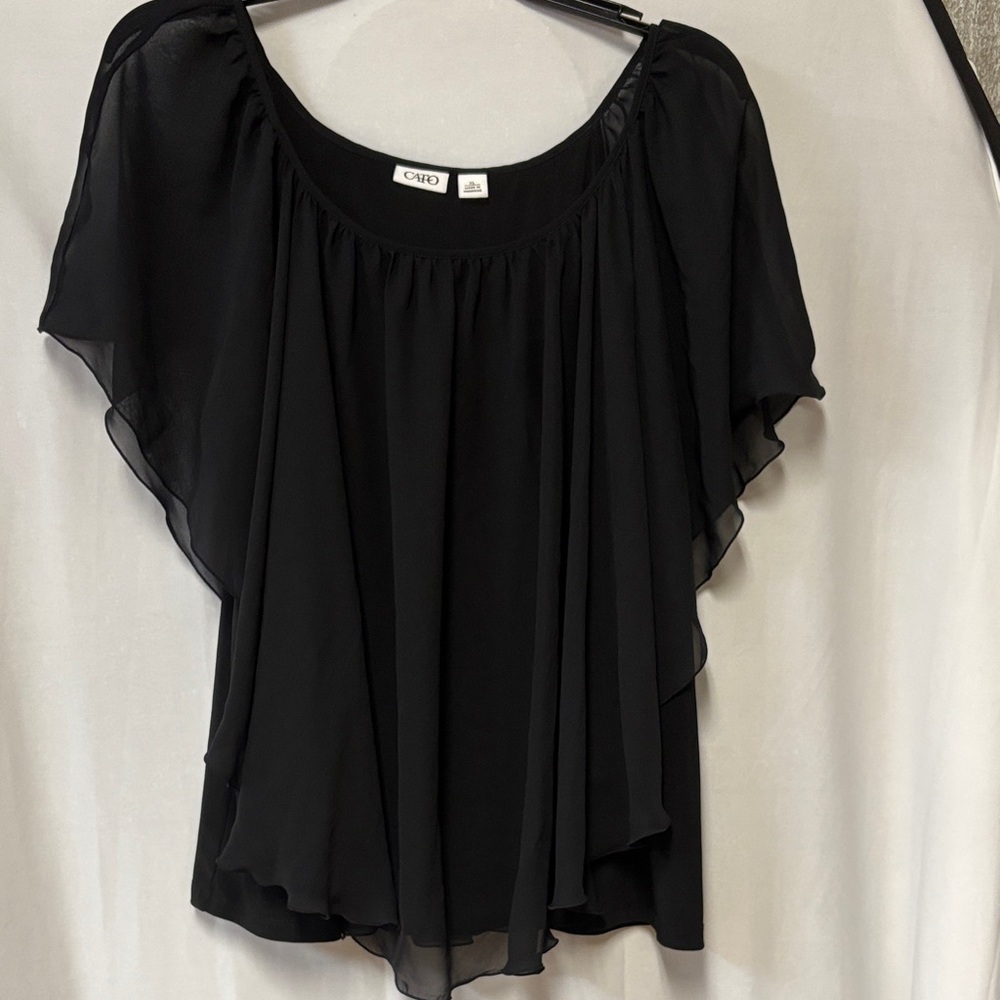 Cato Black Chiffon Blouse